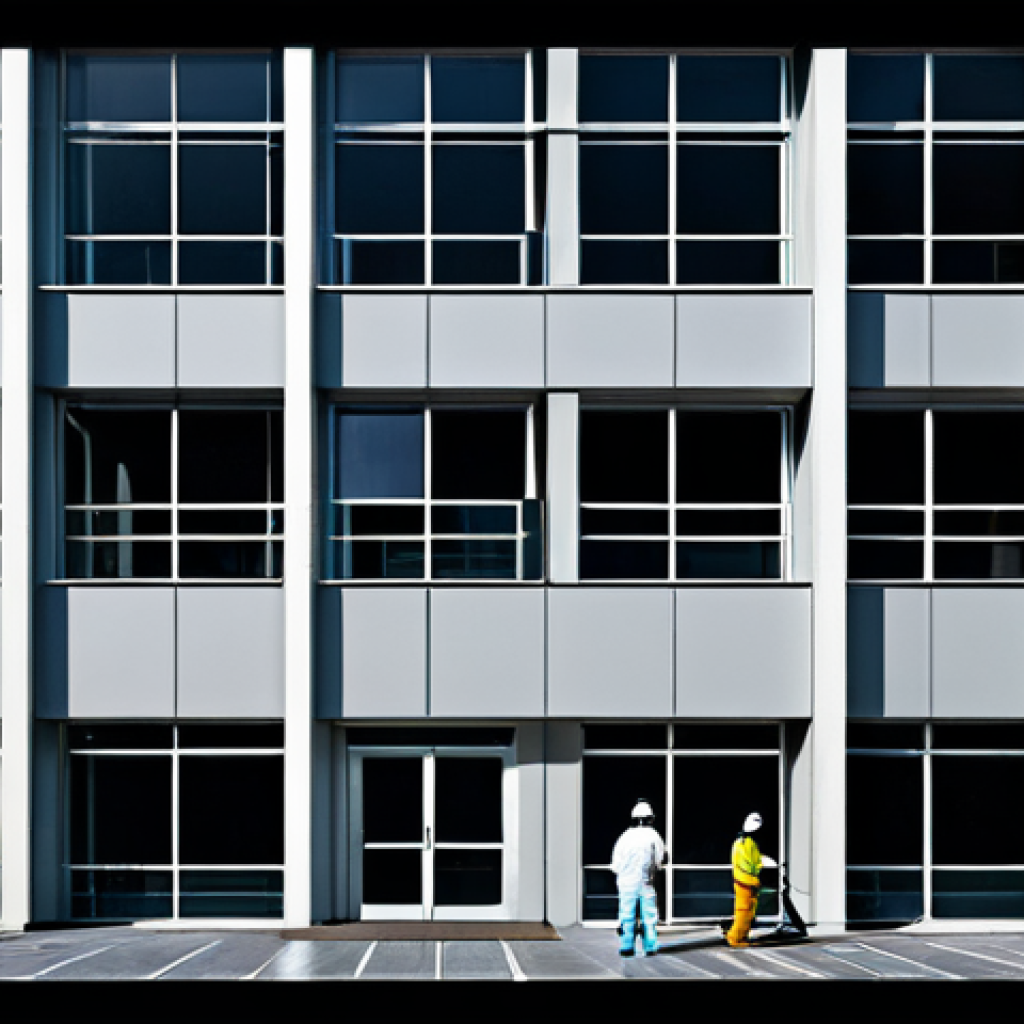 **

"A building with a focus on safety features, showcasing maintenance and cleanliness, fully clothed people demonstrating safety procedures, appropriate content, safe for work, professional, perfect anatomy, natural proportions, high quality."

**